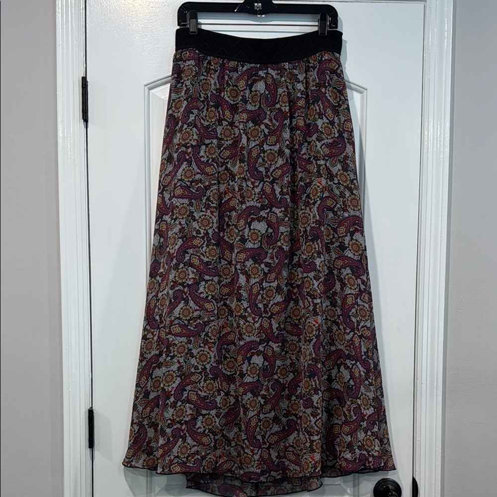 LulaRoe Floral Paisley Maxi Skirt Size Medium